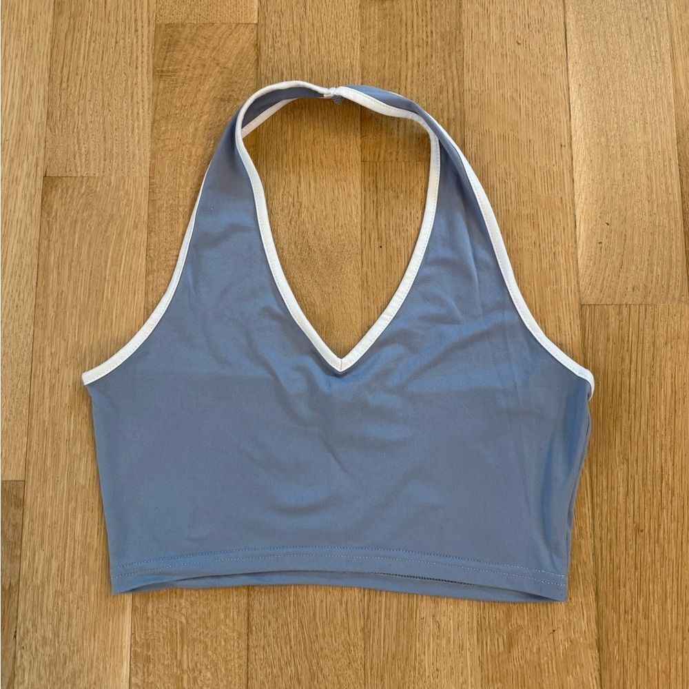 Women's Blue Halter crop top